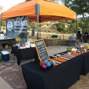 Winery event set up.