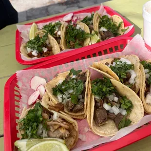 Assortment of tacos