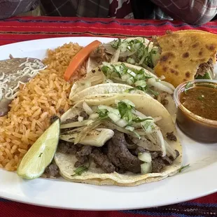 Sampler plate, sorry I dug into that quesabirria taco before I took the pic.