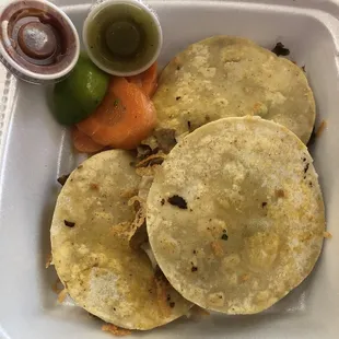 Mulitas with al pastor! YUMM!!