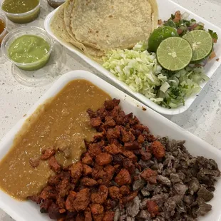 a plate of mexican food