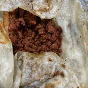 Got a burrito with beans and cheese and got none of it