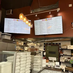 menu &amp; cash register