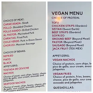 Protein options and beans on the menu, June 2022