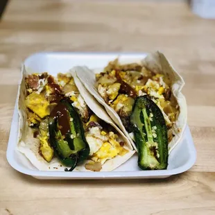 Spicy Breakfast Tacos