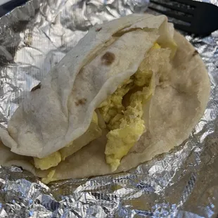 Potato and Egg Taco