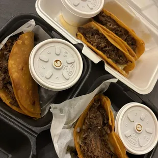 Quesabirria tacos, no onion and cilantro