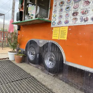 outside