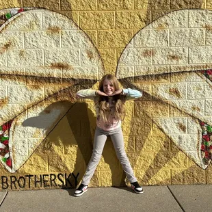 Photo opportunity on the Taco Bros building.
