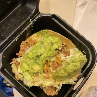 Trifling presentation of a tostada!