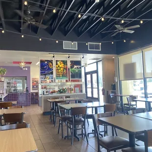 the interior of a taco restaurant