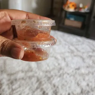 Hot sauce not even enough for dipping.