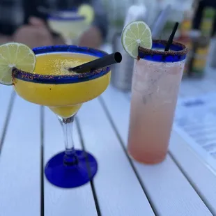 Mango Margarita (Frozen) and Paloma