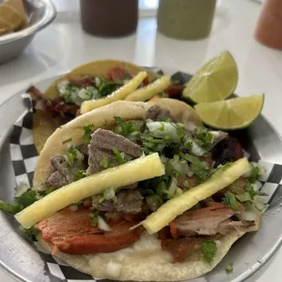 Campechano and Al Pastor tacos