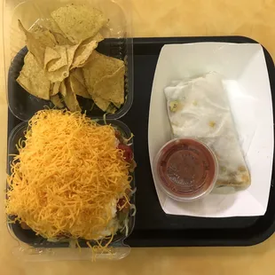 Small Taco Salad, Soft Taco, Extra Hot sauce--you have to ask for it