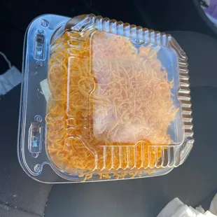 the inside of a plastic container