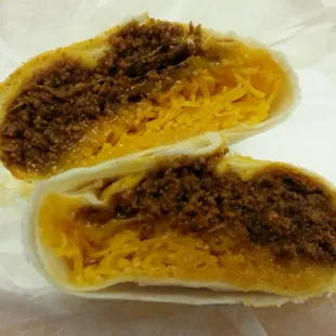 Chilito - the filling of this item is not their standard taco meat, but a much drier, and somewhat spicier/hotter mixture they call chili