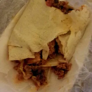 Chicken chorizo burrito - scene of the crime