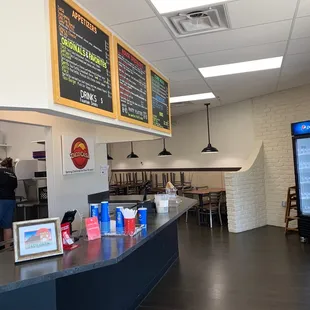 the inside of the restaurant