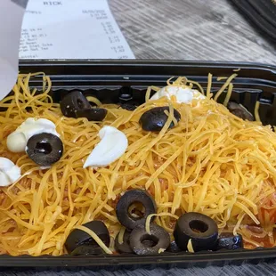 a close up of a tray of food