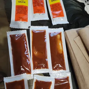 Hot sauce. It is chili powder and water. No real flavor. Even taco bell sauce has flavor.