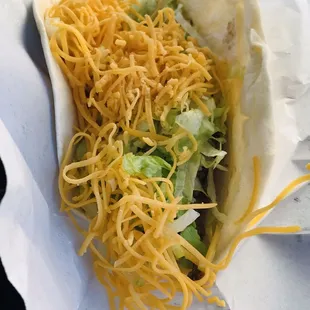 Beef soft shell taco! Bueno bueno! Get it! :))