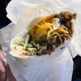 Spicy meat burrito!!! YUMZZZZZZ !!! :)...