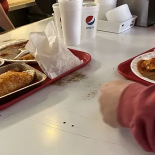 Anticipating the food to arrive on their counter!!!