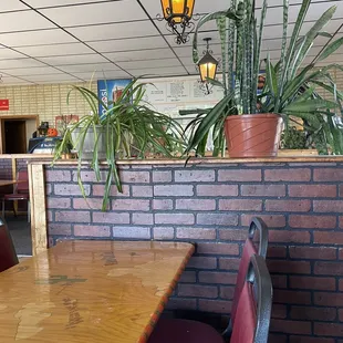 a table and chairs in a restaurant
