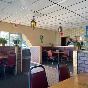 the inside of a restaurant