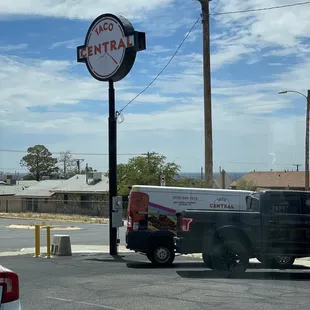 a taco central truck parked in a parking lot