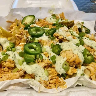 Chicken Macho Nacho to go