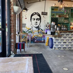 the interior of a mexican restaurant