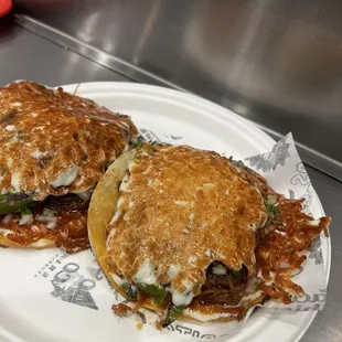 Queda tacos de birria con chile Anaheim  Súper deliciosos