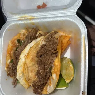 the inside of a styrofoam container