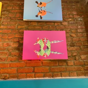 Nice artwork along with good food, nothing not to like.