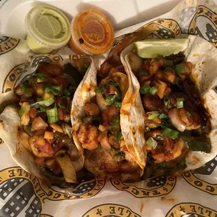 Cajun shrimp tacos! Yum!