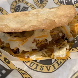 Giant taco (ground beef)