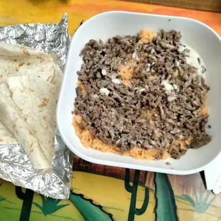 Steak burrito bowl