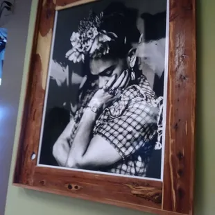 Frida Khalo on the wall.
