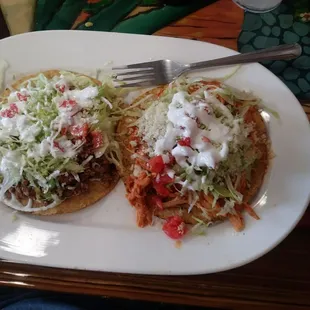Tinga tostada and molida tostada