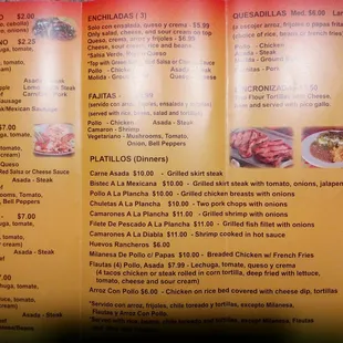 Menus