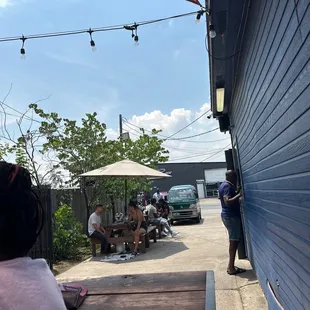 outside