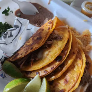 Birria taco plate.