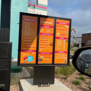 a menu for a mexican restaurant