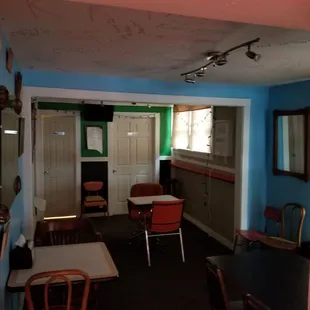 a kitchen and dining room