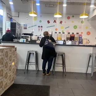 Soft drinks and ice cream bar