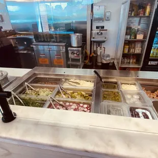 interior, salads