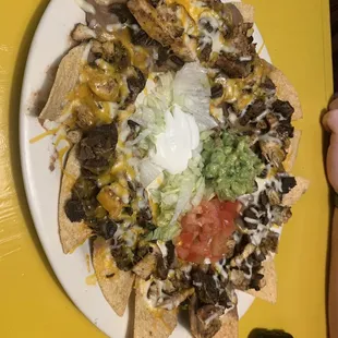 Nachos - chicken and beef