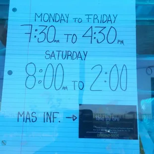 New Hours